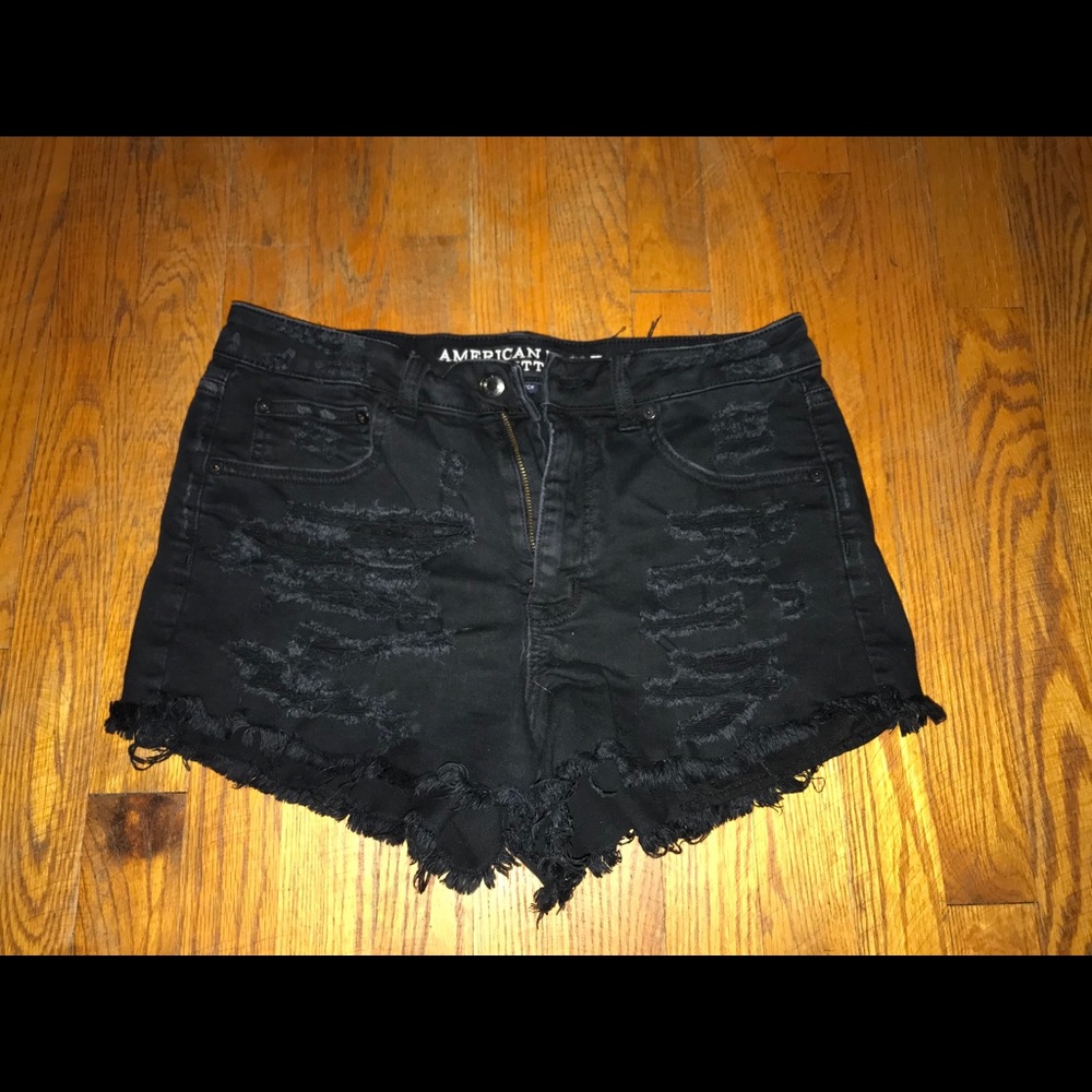 High rise black American Eagle shorts 🦅